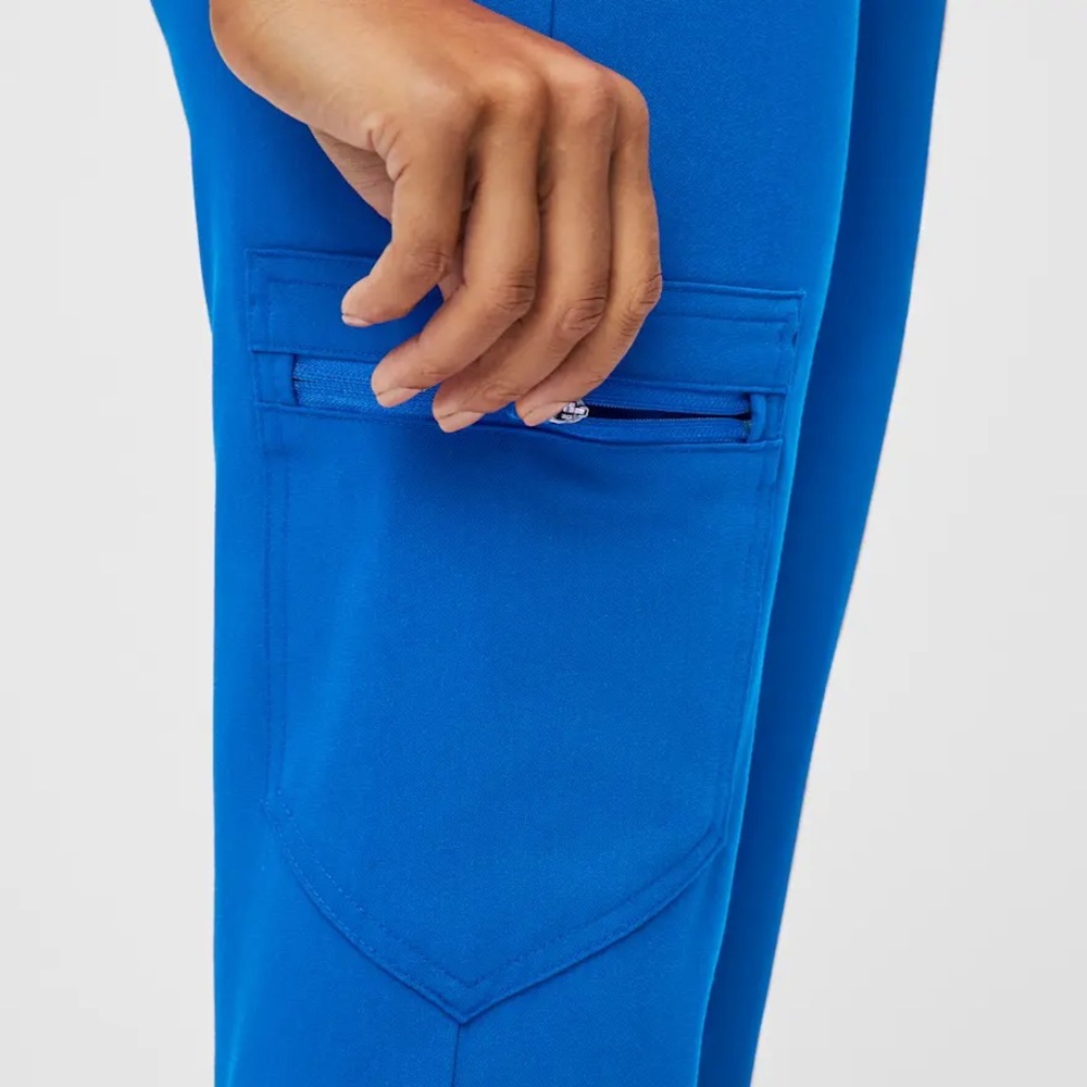 Figs Vibrant Blue Scrub Pants High Waisted Zamora Joggers Women’s Size Large - Picture 4 of 16